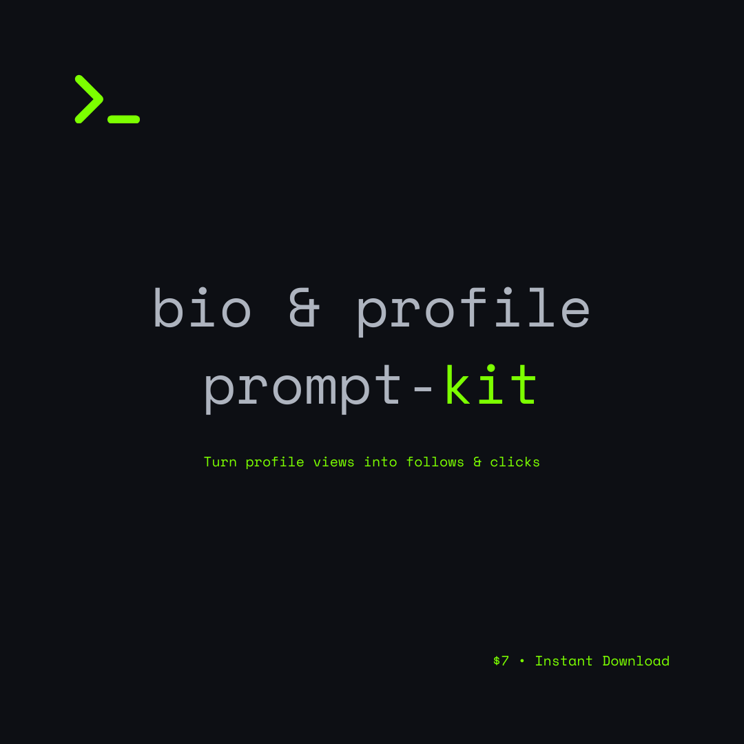 PROMPT-KIT.AI - BIO & PROFILE PROMPT KIT - PRODUCT IMAGES 1