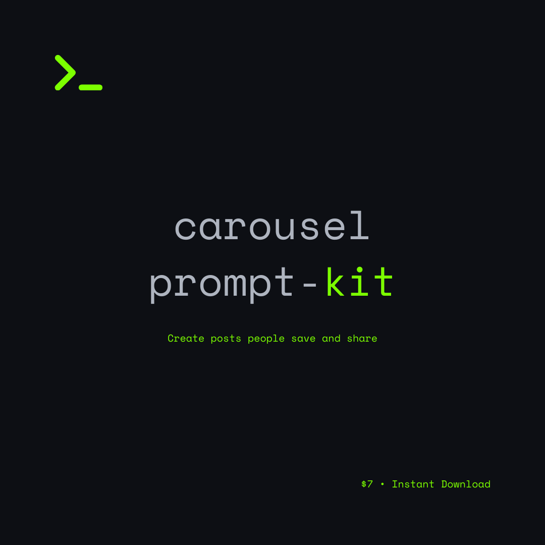PROMPT-KIT.AI - CAROUSEL PROMPT KIT - PRODUCT IMAGES 1