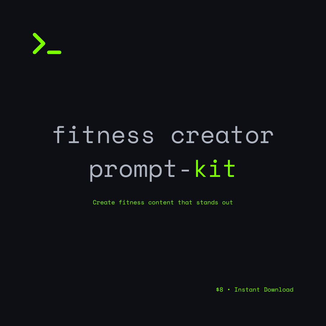 PROMPT-KIT.AI - FITNESS CREATOR PROMPT KIT - PRODUCT IMAGES 1