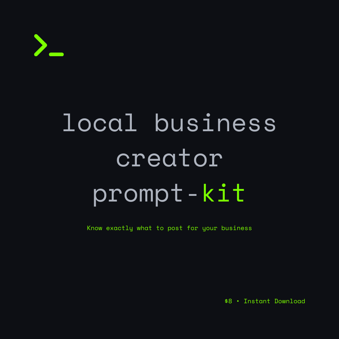 PROMPT-KIT.AI - LOCAL BUSINESS CREATOR PROMPT KIT - PRODUCT IMAGES 1